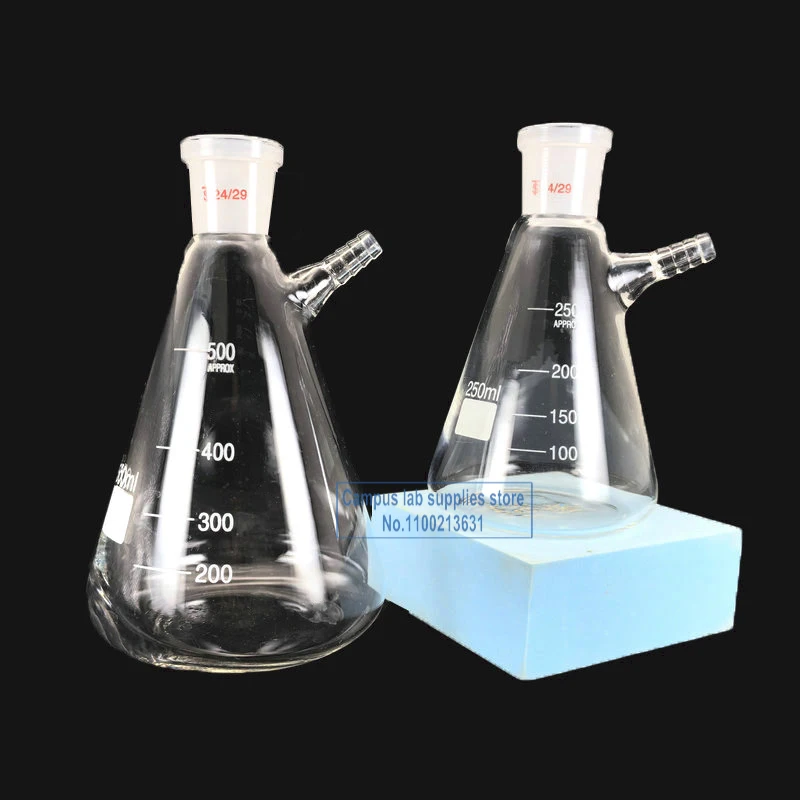 1pcs Laboratory Triangular Filter Bottle with Nozzle, Glass Conical Flask 50ml/100ml/250ml/500ml/1000ml/2000ml
1pcs Laboratory Triangular Filter Bottle with Nozzle, Glass Conical Flask 50ml/100ml/250ml/500ml/1000ml/2000ml