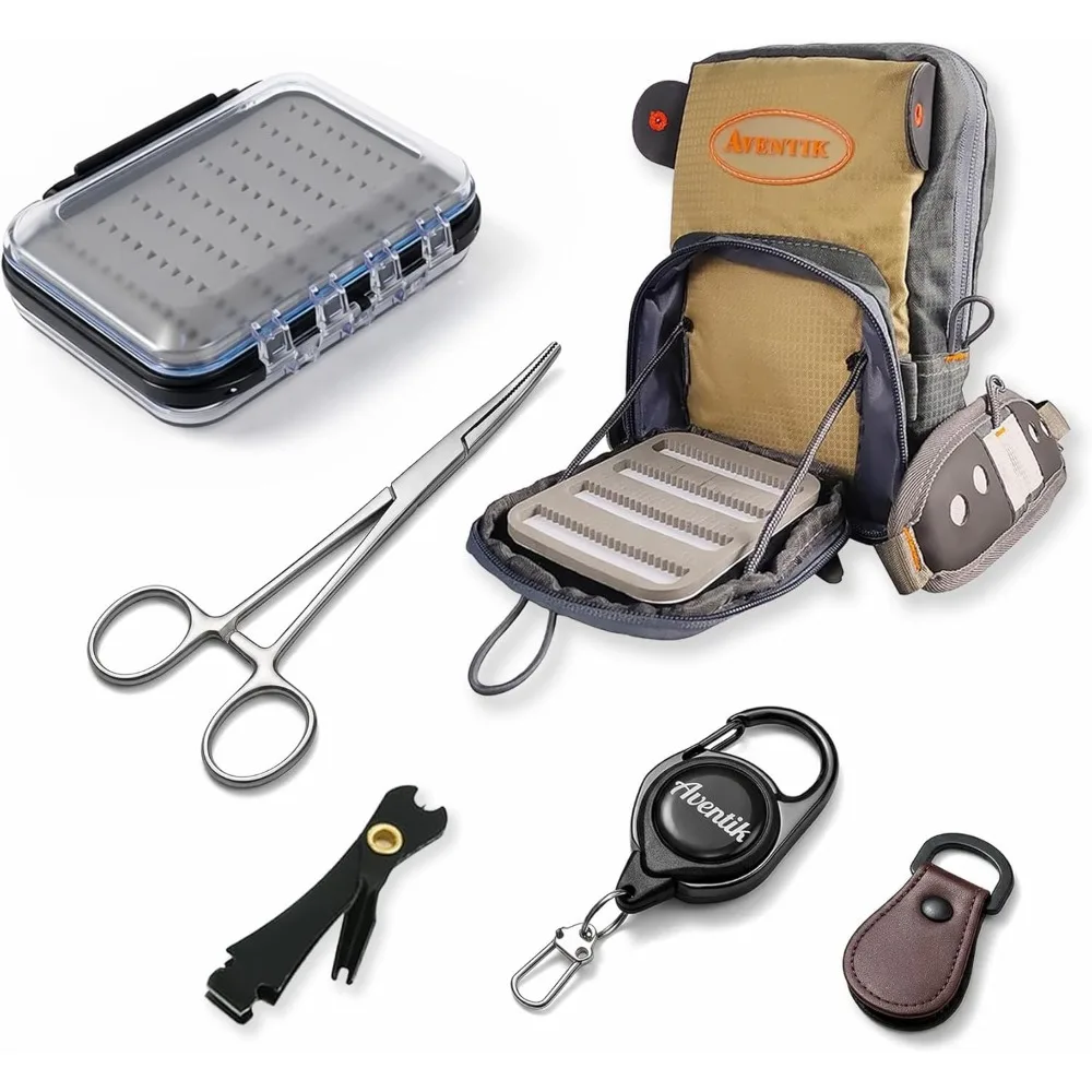 Fly Fishing Vest Tool Kit with Fly Box Forceps Nipper Retractor Leader Straightener Beginner Accessory Set
Fly Fishing Vest Tool Kit with Fly Box Forceps Nipper Retractor Leader Straightener Beginner Accessory Set