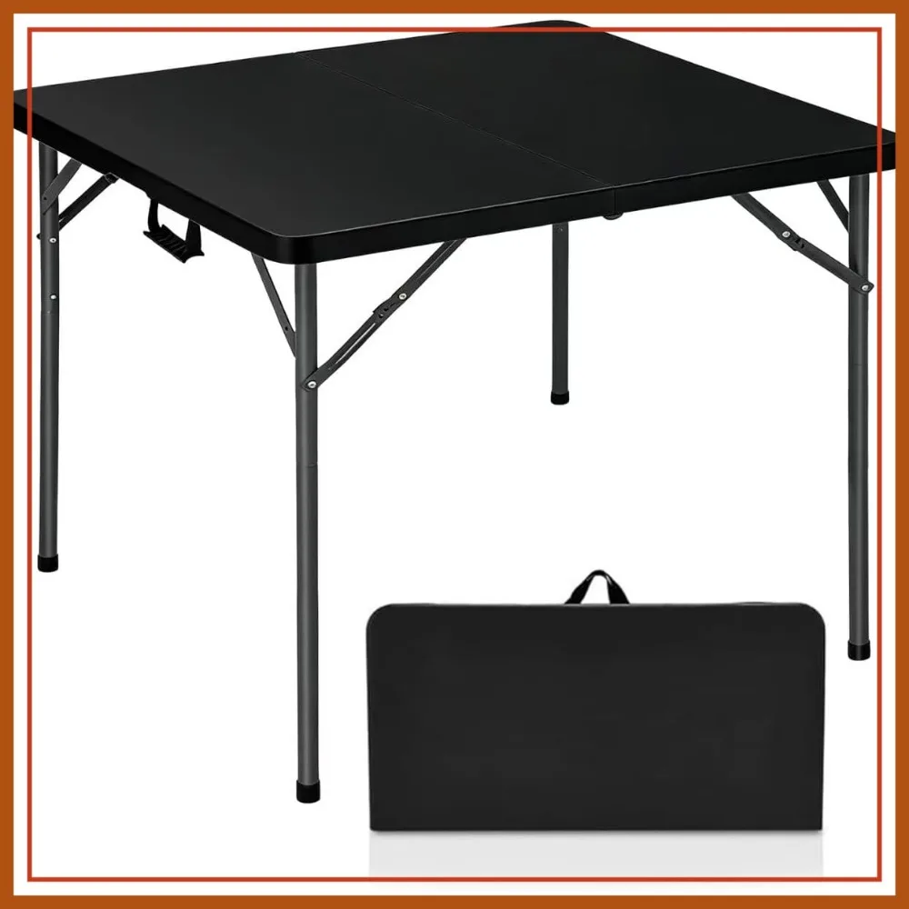 34 Inch Square Folding Table, Plastic Utility Table with Collapsible Legs for Indoor Outdoor Parties, Black
34 Inch Square Folding Table, Plastic Utility Table with Collapsible Legs for Indoor Outdoor Parties, Black