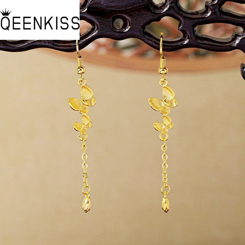 QEENKISS 24KT Gold Butterfly Tassel Drop Earrings For Women Wedding Party Birthday Christmas Bride Mother Girl Lady Gifts EG5520
QEENKISS 24KT Gold Butterfly Tassel Drop Earrings For Women Wedding Party Birthday Christmas Bride Mother Girl Lady Gifts EG5520