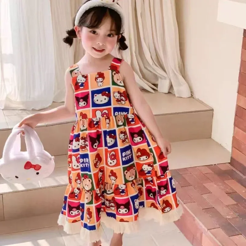 Girly Heart Kawaii Hello Kitty Anime MINISO Ins Print Dress 2025 Summer Cute Cartoon Vest Skirt Clothes Kt Cat Gifts for Kids
Girly Heart Kawaii Hello Kitty Anime MINISO Ins Print Dress 2025 Summer Cute Cartoon Vest Skirt Clothes Kt Cat Gifts for Kids