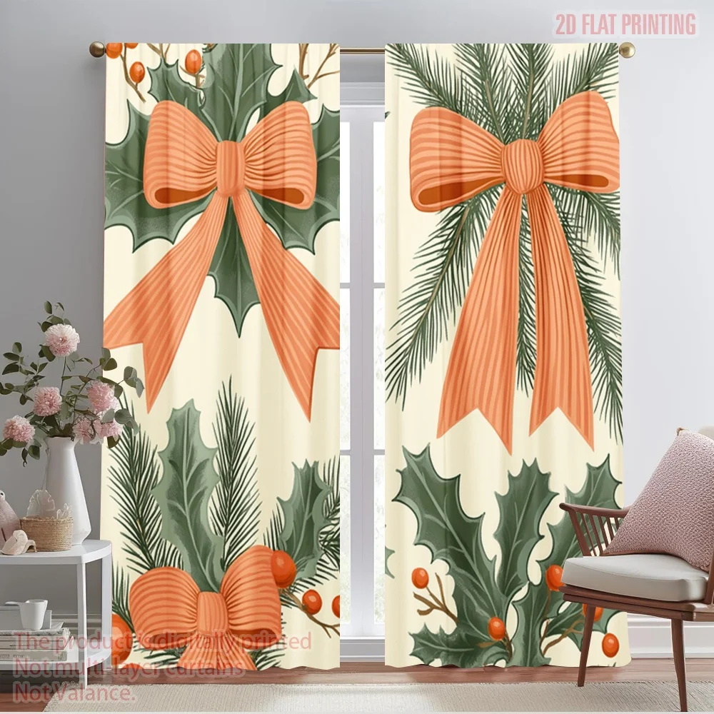2pcs,2D plane printing Creative Curtains Christmas Bow Pine Holly (2) Durable Polyester (without rod) Decorations For Home for
2pcs,2D plane printing Creative Curtains Christmas Bow Pine Holly (2) Durable Polyester (without rod) Decorations For Home for