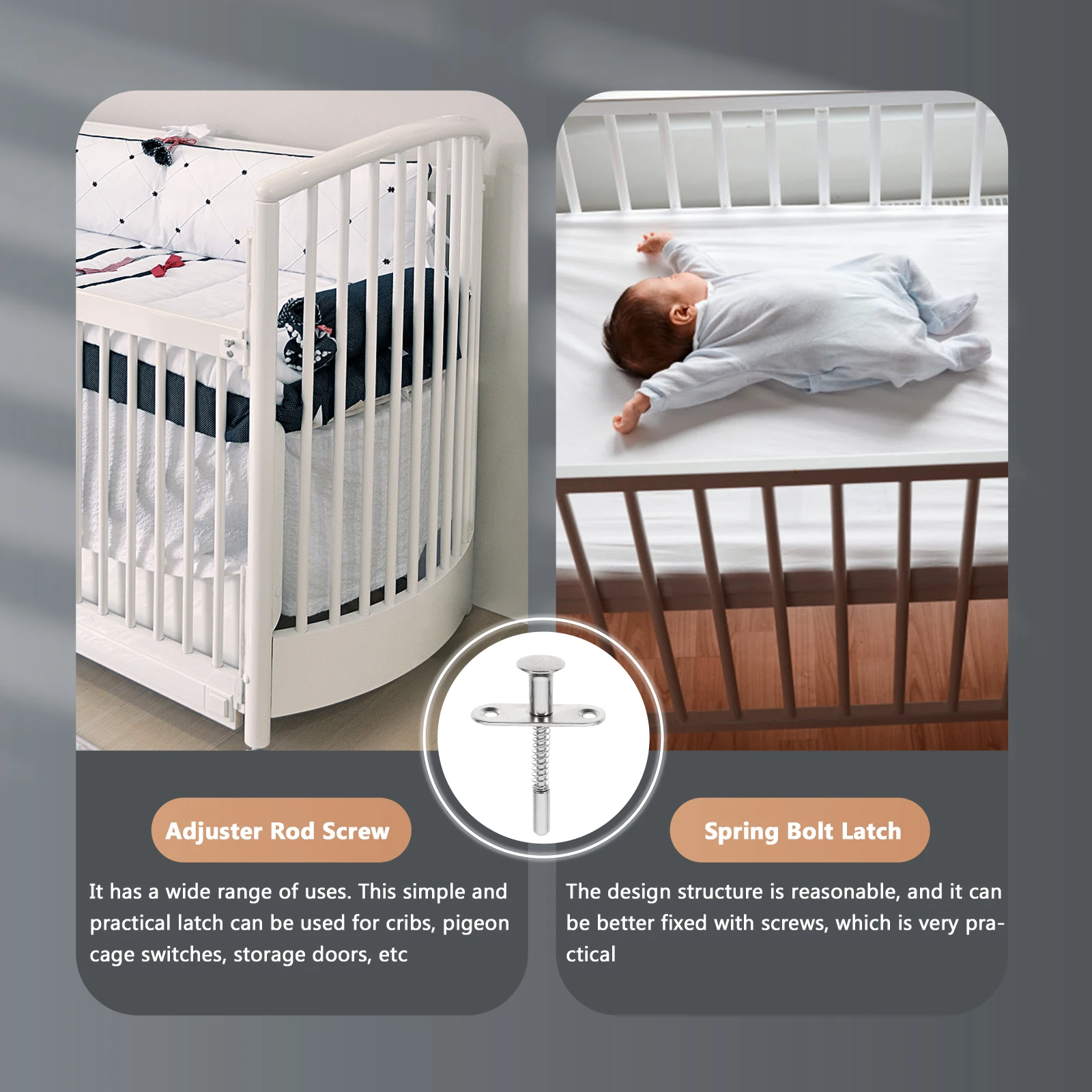 2pcs Stainless Steel Baby Bed Spring Latch Secure Locking Mechanism Universal Easy Install Durable Hardware Precision Spring
2pcs Stainless Steel Baby Bed Spring Latch Secure Locking Mechanism Universal Easy Install Durable Hardware Precision Spring