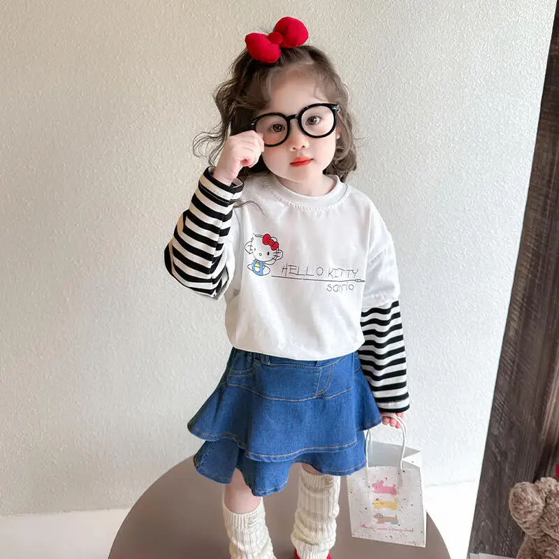 Fashionable Casual T-Shirt Children's Tops Gift Hot Kawaii Anime Hello Kitty Round Neck Sweatshirt Girl Clothes Cartoon
Fashionable Casual T-Shirt Children's Tops Gift Hot Kawaii Anime Hello Kitty Round Neck Sweatshirt Girl Clothes Cartoon
