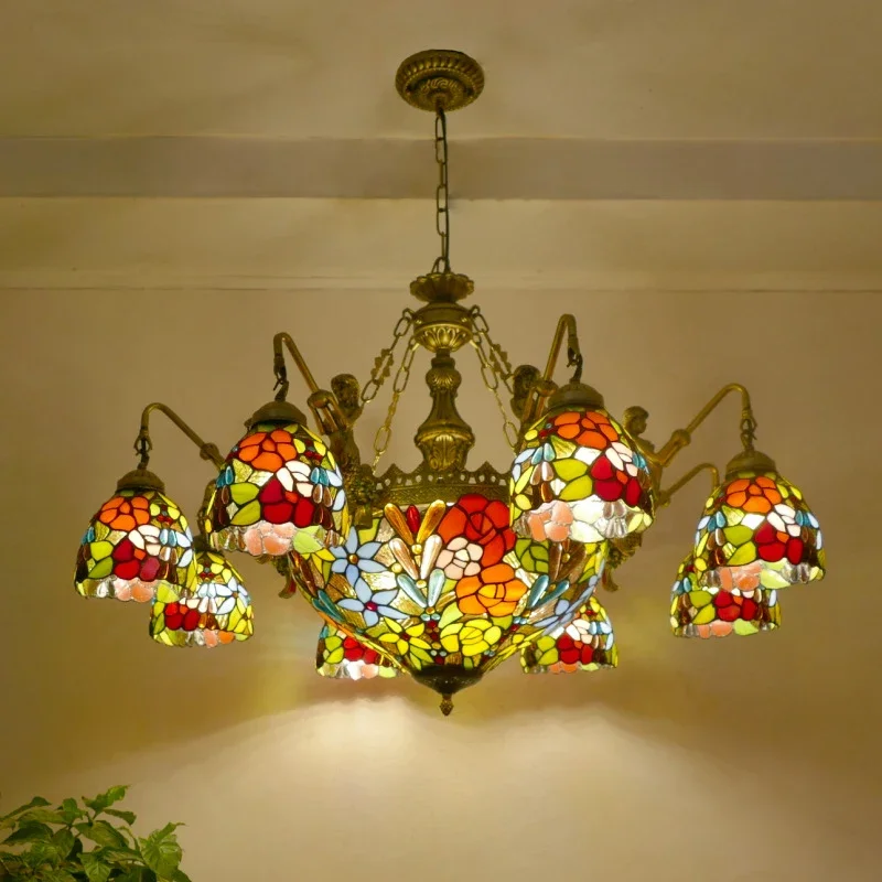 OUFULA Tiffany European Living Room PendantLamp Vintage Creative Color Glass restaurant Bedroom Hotel Chandelier
OUFULA Tiffany European Living Room PendantLamp Vintage Creative Color Glass restaurant Bedroom Hotel Chandelier