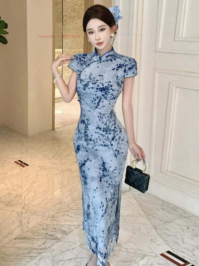 Китайское сексуальное платье Ципао 2021, улучшенное Cheongsam с цветочным принтом, вечернее платье, традиционное сексуальное платье Ципао для ночного клуба, платье
Китайское сексуальное платье Ципао 2021, улучшенное Cheongsam с цветочным принтом, вечернее платье, традиционное сексуальное платье Ципао для ночного клуба, платье