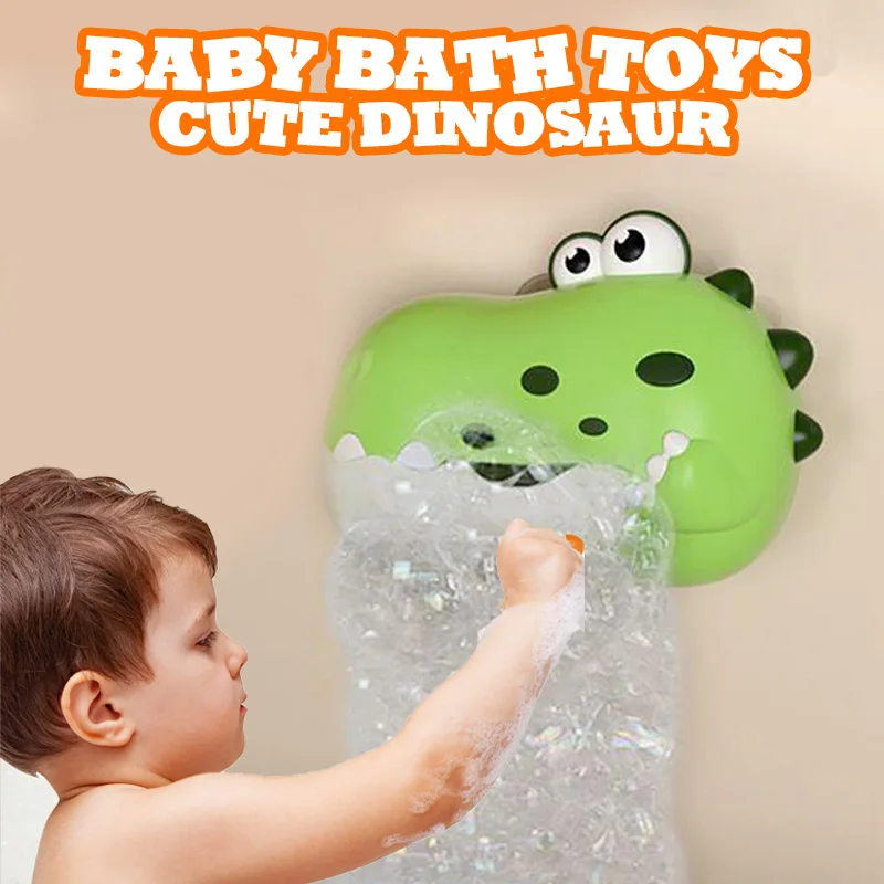 1pcs Baby Dinosaur Bath Toy Cartoon Automatic Dinosaur Bubble Make Water Game Cute Animals Toddler Water Toys Gift For Children
1pcs Baby Dinosaur Bath Toy Cartoon Automatic Dinosaur Bubble Make Water Game Cute Animals Toddler Water Toys Gift For Children