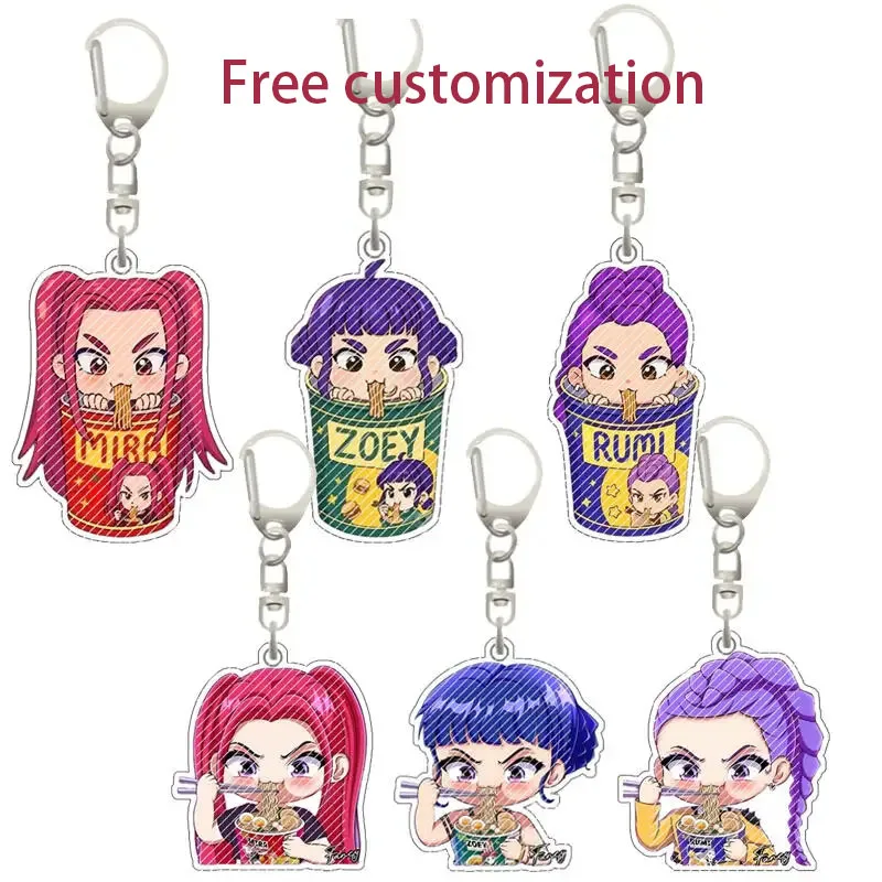 Anime Popular Kpop Tv Demon Hunters Keychain Huntri-x Saja Rumi Zoey Jinu Ramen Keyrings - Bag Accessories Jewelry Fans Gift
Anime Popular Kpop Tv Demon Hunters Keychain Huntri-x Saja Rumi Zoey Jinu Ramen Keyrings - Bag Accessories Jewelry Fans Gift