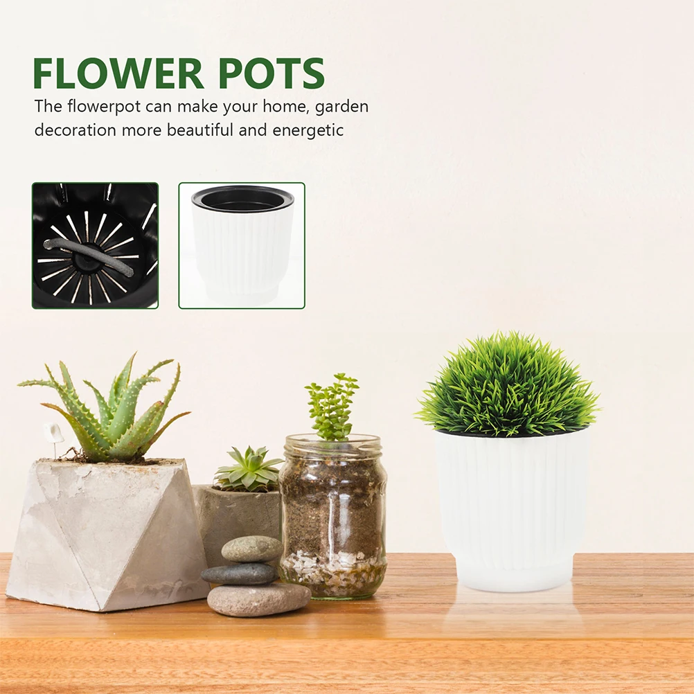 2 Pcs Self Watering Planters White Plastic Flower Pots 150 Size Indoor Decorative Automatic Planter for Balcony
2 Pcs Self Watering Planters White Plastic Flower Pots 150 Size Indoor Decorative Automatic Planter for Balcony