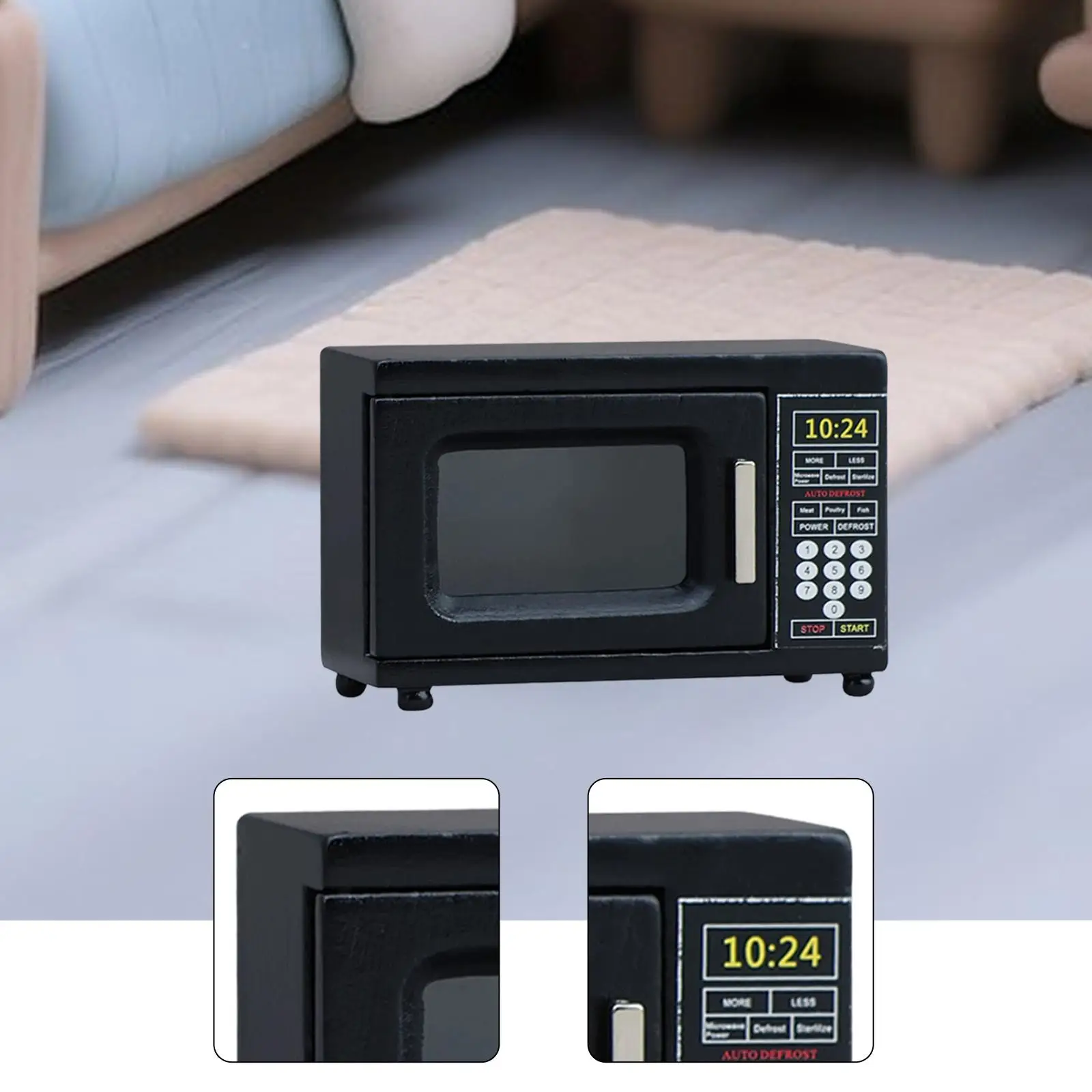 Миниатюрная микроволновая печь для кукольного домика, масштаб 1/12, аксессуары для кукольного домика, для создания микропейзажей своими руками
Миниатюрная микроволновая печь для кукольного домика, масштаб 1/12, аксессуары для кукольного домика, для создания микропейзажей своими руками