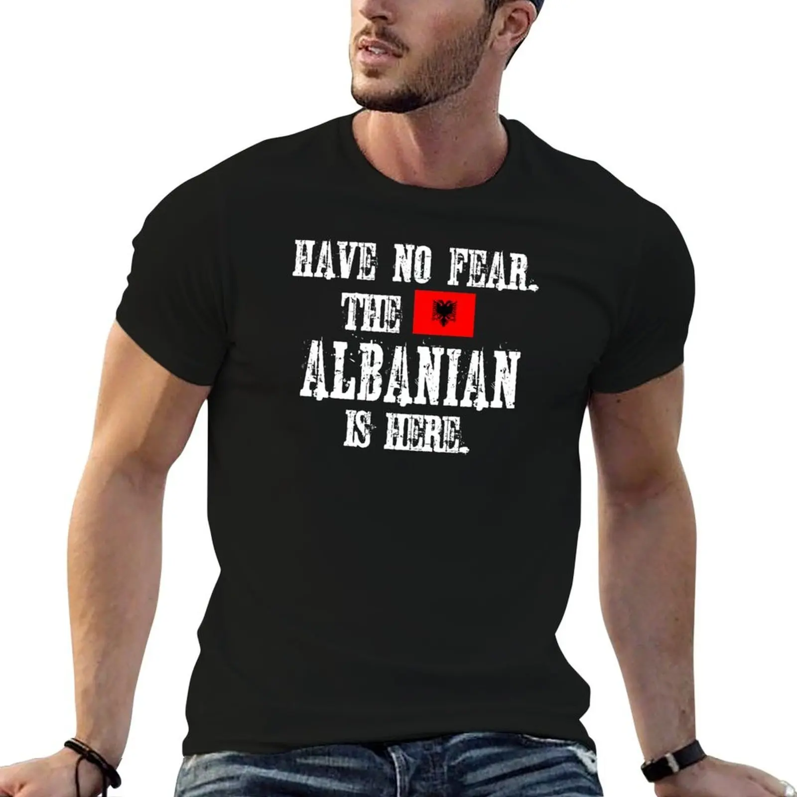 Albanian Flag Have No Fear The Albanian is Here T-Shirt t shirt man luxury man t shirt heavy cotton t shirt personalised T-shirt
Albanian Flag Have No Fear The Albanian is Here T-Shirt t shirt man luxury man t shirt heavy cotton t shirt personalised T-shirt