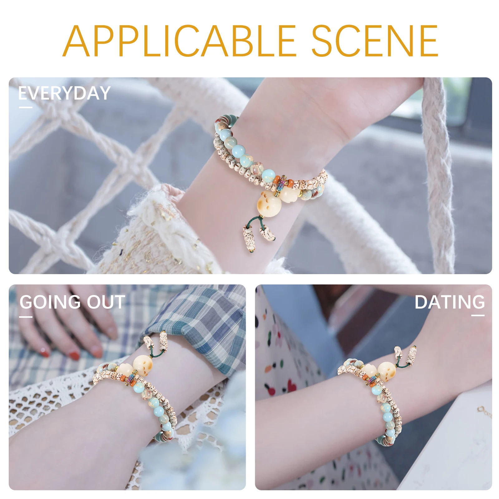 Star Moon Bodhi Bead Bracelet Aesthetic Stone Women's Fresh Elegant Adorable Daily Wear Gift for Birthday Anniversary
Star Moon Bodhi Bead Bracelet Aesthetic Stone Women's Fresh Elegant Adorable Daily Wear Gift for Birthday Anniversary