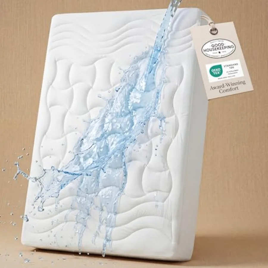 Waterproof Mattress Protector Size - Quilted Fitted Waterproof Mattress Pad Topper with 8-21 Inch Deep Pocket, Noiseless Bed Co
Waterproof Mattress Protector Size - Quilted Fitted Waterproof Mattress Pad Topper with 8-21 Inch Deep Pocket, Noiseless Bed Co