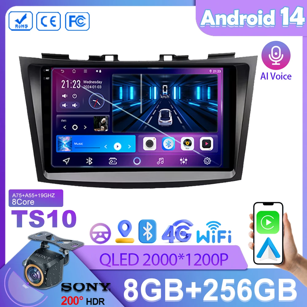 CarPlay Car Radio Multimedia Player for Suzuki Swift 4 2011-2017 Android 14 8 Core Navigation Stereo Nevegetor Franchised Store
CarPlay Car Radio Multimedia Player for Suzuki Swift 4 2011-2017 Android 14 8 Core Navigation Stereo Nevegetor Franchised Store