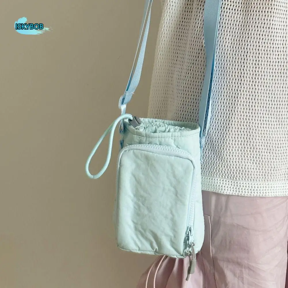 Korean Style Drawstring Bag Purse Water Bottle Holde Nylon Shoulder Bag Water Cup Cover Solid Color Water Cup Bag Women
Korean Style Drawstring Bag Purse Water Bottle Holde Nylon Shoulder Bag Water Cup Cover Solid Color Water Cup Bag Women