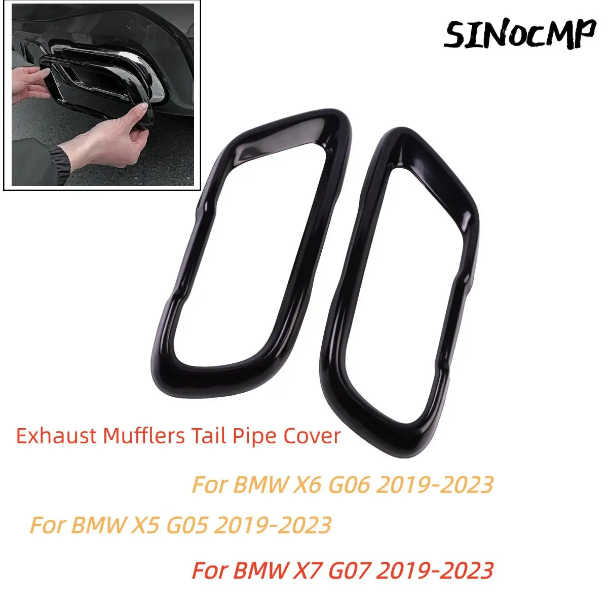 2 Pcs Exhaust Mufflers Tail Pipe Cover For 2019-2023 BMW X5 G05 X6 G06 X7 2019-2023 Black Exhaust Mufflers Tail Pipe Cover
2 Pcs Exhaust Mufflers Tail Pipe Cover For 2019-2023 BMW X5 G05 X6 G06 X7 2019-2023 Black Exhaust Mufflers Tail Pipe Cover 