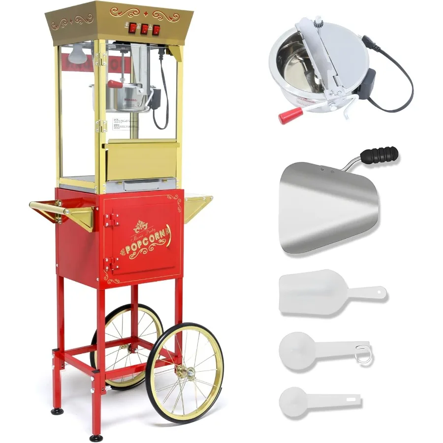 Popcorn Maker Machine 2025 Upgraded 12 OZ Commercial Popcorn Machine on Wheels for 50 Cups per Batch 850W Movie Theater Popper
Popcorn Maker Machine 2025 Upgraded 12 OZ Commercial Popcorn Machine on Wheels for 50 Cups per Batch 850W Movie Theater Popper