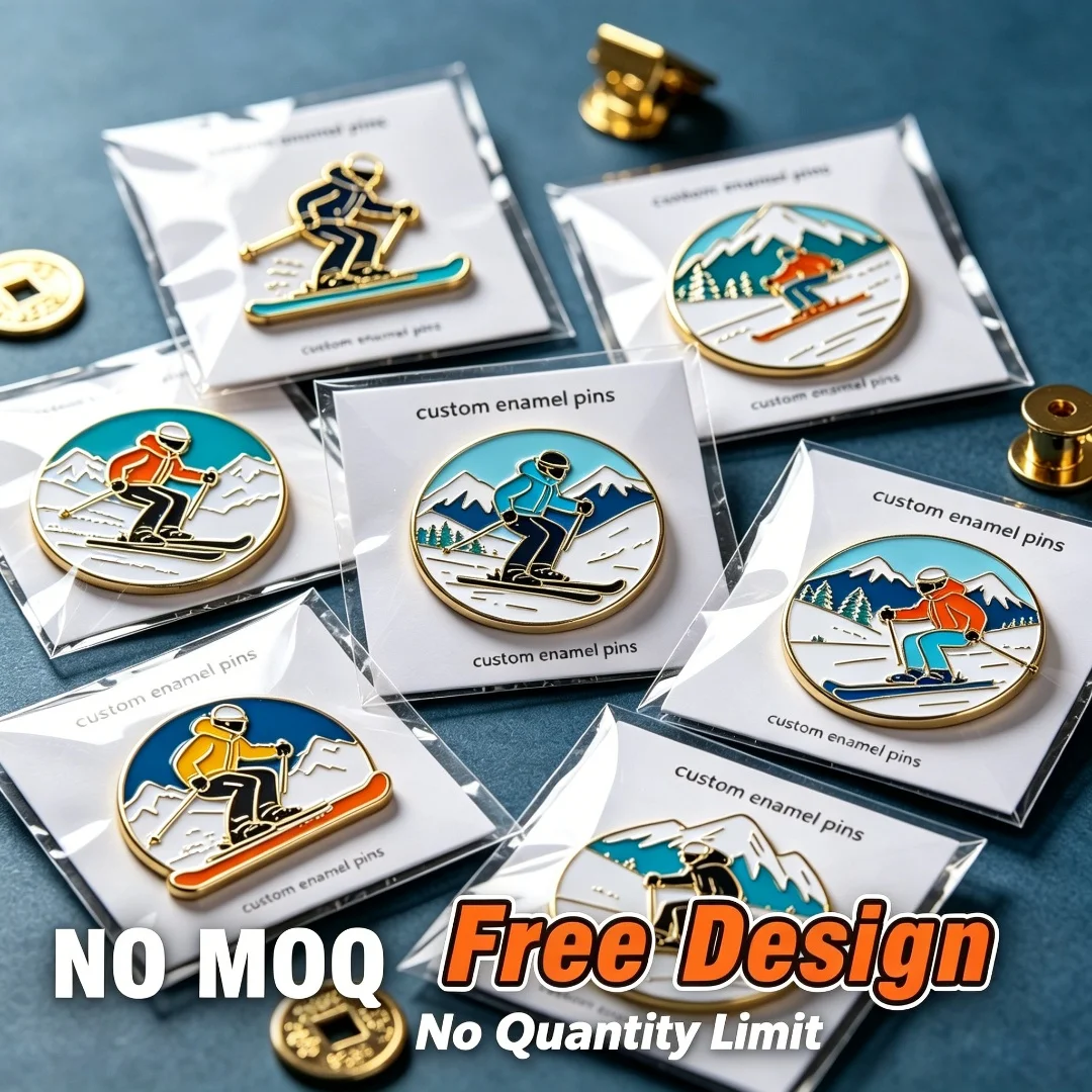 Custom Enamel Pins Ski Skier Mountain Snow Lapel Pin Winter Sport Backpack Jacket Decor Gift For Ski Lovers Souvenir
Custom Enamel Pins Ski Skier Mountain Snow Lapel Pin Winter Sport Backpack Jacket Decor Gift For Ski Lovers Souvenir