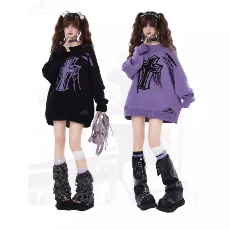 Harajuku Pullover Sweet Japanese Autumn Winter Chic Korean Fashion Knitted Sweater Women Retro Elegant Vintage Y2k Clothing
Harajuku Pullover Sweet Japanese Autumn Winter Chic Korean Fashion Knitted Sweater Women Retro Elegant Vintage Y2k Clothing