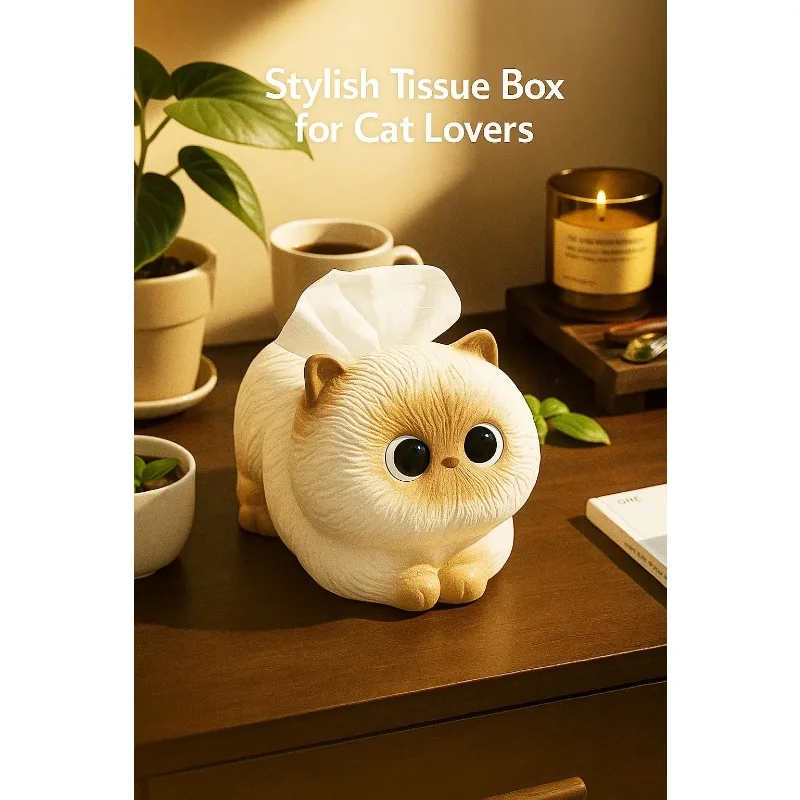 Cute Cat Ceramic Tissue Box Holder, Kawaii Cartoon Animal Napkin Dispenser, Creative Desktop Organizer for Home Office D
Cute Cat Ceramic Tissue Box Holder, Kawaii Cartoon Animal Napkin Dispenser, Creative Desktop Organizer for Home Office D