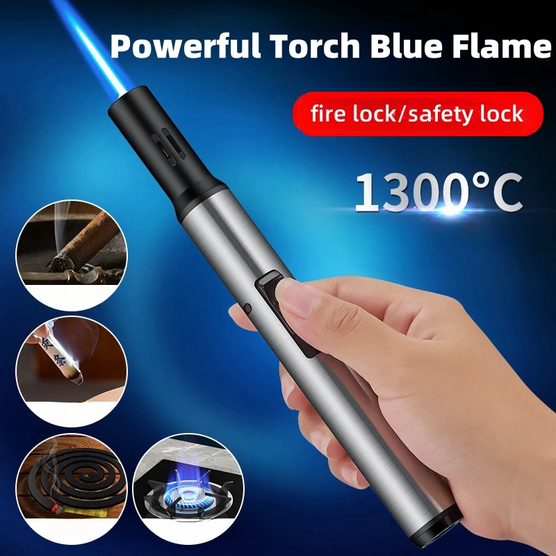 New Long Pen Jet Gun Lighter Metal Windproof Cigar Lighter Outdoor Portable BBQ Cigar Baking Welding Flame Ignition Gun Lighters
New Long Pen Jet Gun Lighter Metal Windproof Cigar Lighter Outdoor Portable BBQ Cigar Baking Welding Flame Ignition Gun Lighters