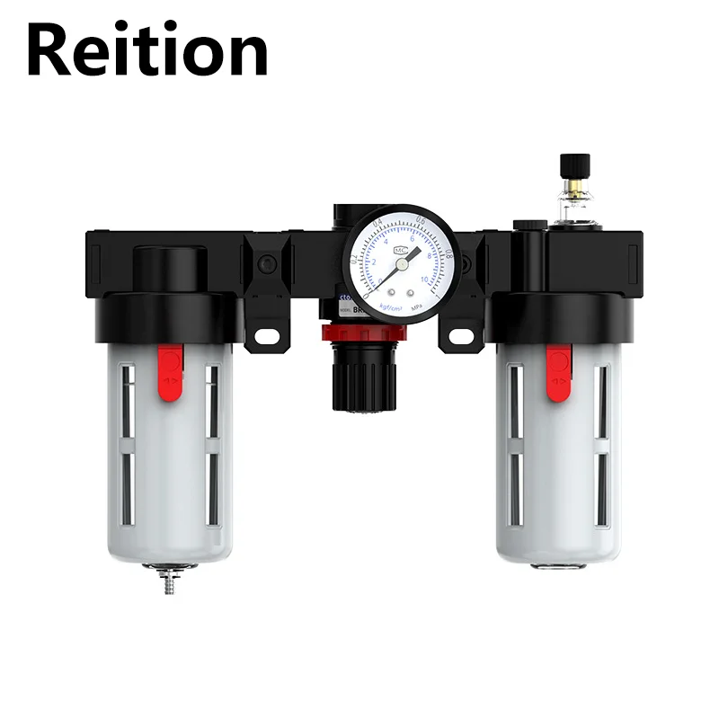 Reition BC2000 BC3000 BC4000 1/4 3/8 1/2 Three-Link oil-water separation Filter Air Pressure Reducing Valve Gas Source Processor
Reition BC2000 BC3000 BC4000 1/4 3/8 1/2 Three-Link oil-water separation Filter Air Pressure Reducing Valve Gas Source Processor