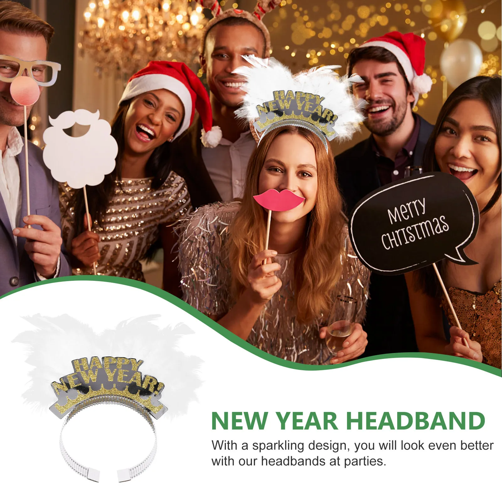 2Pcs New Year Headbands Happy New Year Hair Hoops Party Headdress Photo Props Hair Accessories for Kids Family Festival
2Pcs New Year Headbands Happy New Year Hair Hoops Party Headdress Photo Props Hair Accessories for Kids Family Festival