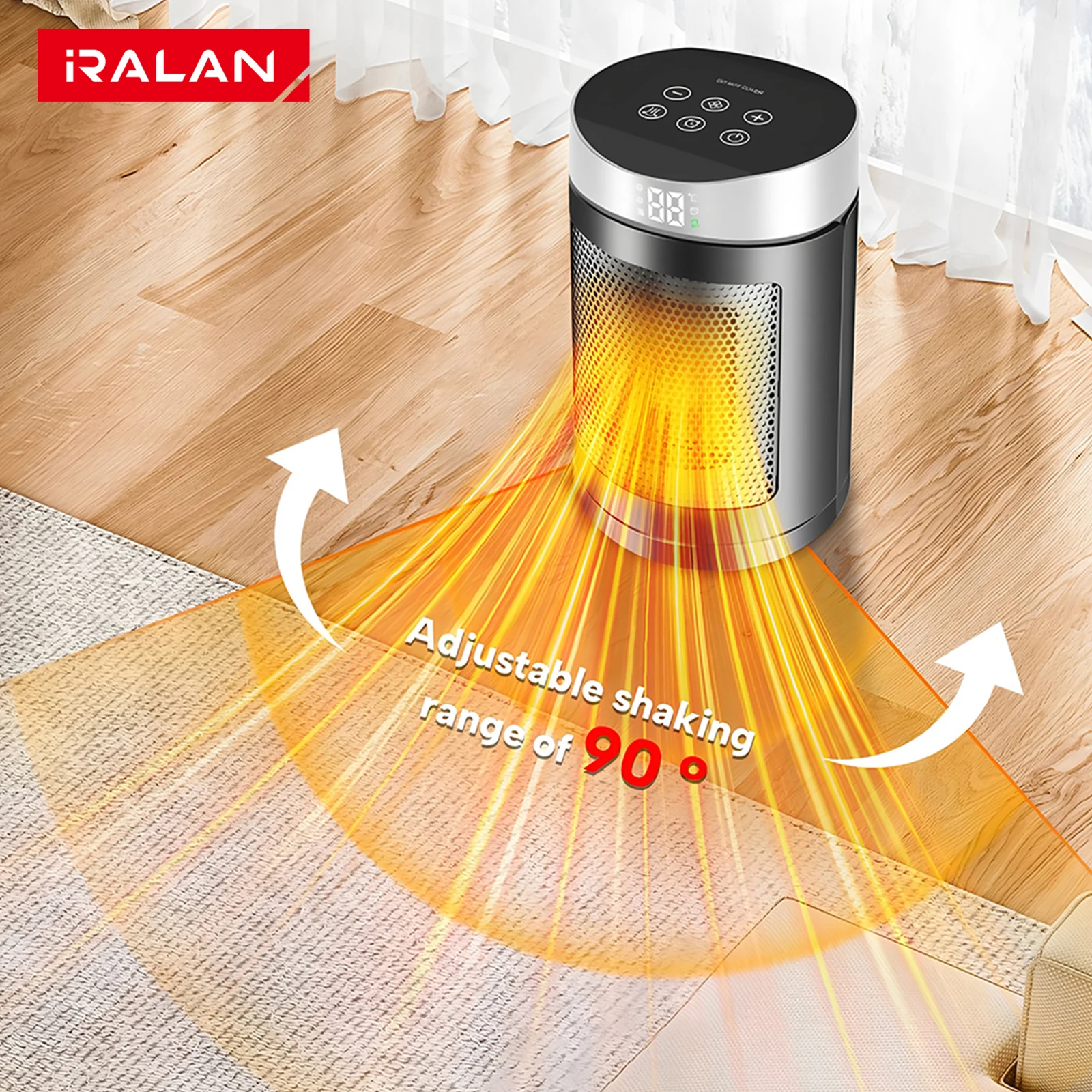 Fast Heating PTC Ceramic Fan Heater with Remote/Timer 1500W Night Fan Heater Multi-Stage Silent Small household Electric Heater
Fast Heating PTC Ceramic Fan Heater with Remote/Timer 1500W Night Fan Heater Multi-Stage Silent Small household Electric Heater