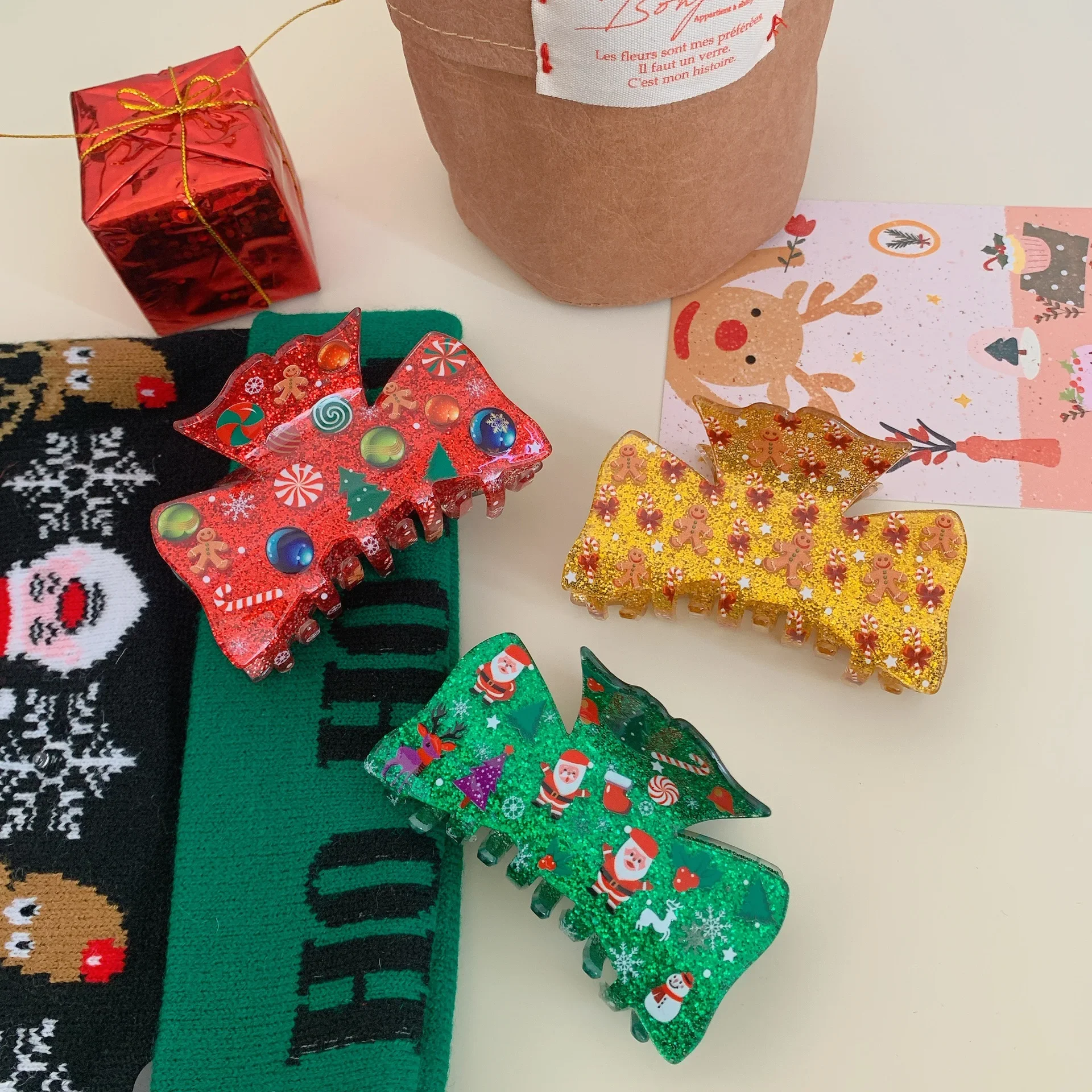 New Winter Christmas Collection Acetate Hair Claw Snowman Christmas Tree Pancake Hair Clip Women's Hair Accessories
New Winter Christmas Collection Acetate Hair Claw Snowman Christmas Tree Pancake Hair Clip Women's Hair Accessories