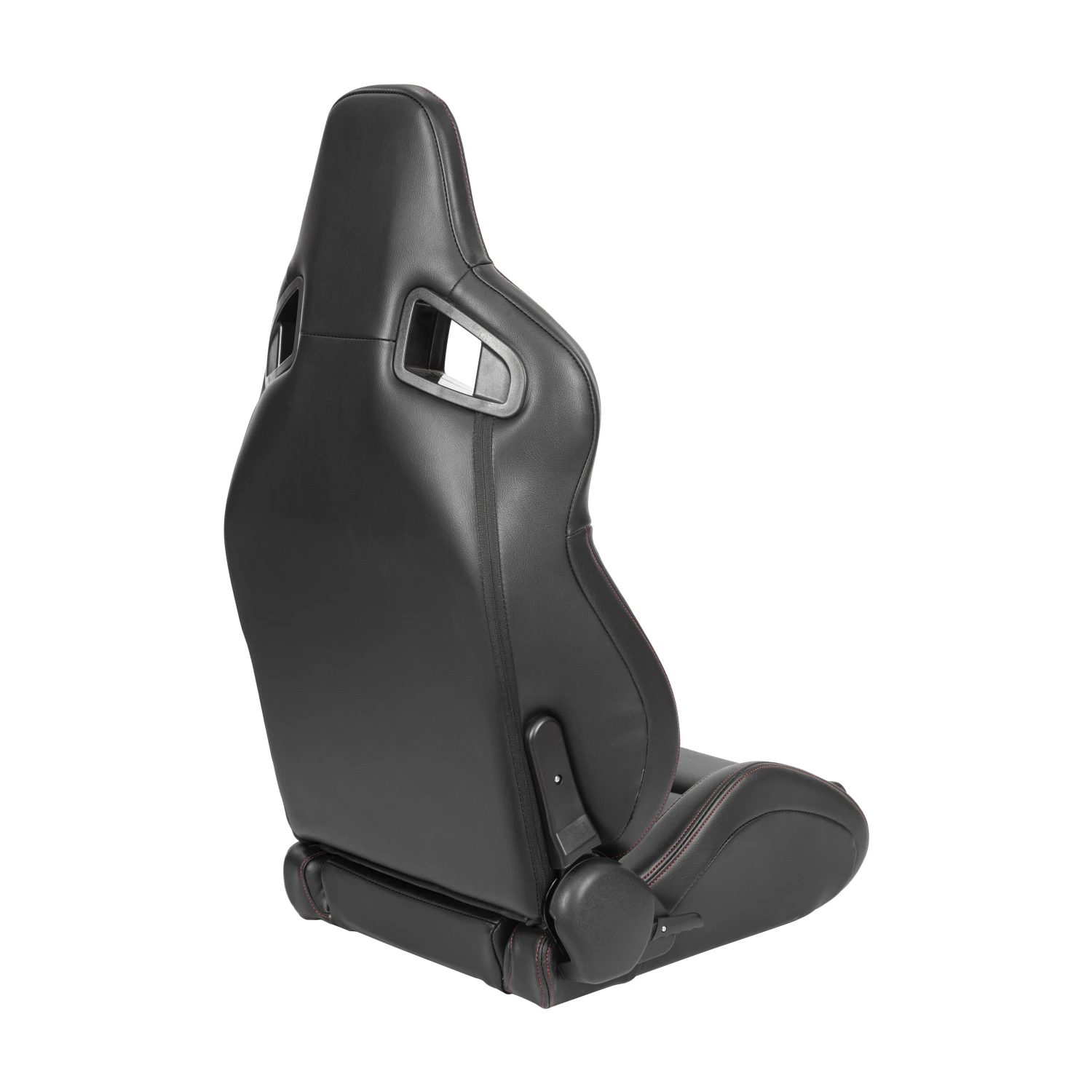 -Recline Black PVC Leather Red Stitch Sport Racing Car Seats
-Recline Black PVC Leather Red Stitch Sport Racing Car Seats