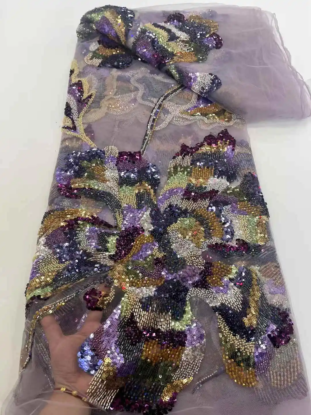 Latest Hot Sale Fashion African Lace Fabrics High Quality Handmade Beaded Embroidery Lace Beads Sequins Party For Wedding Dress
Latest Hot Sale Fashion African Lace Fabrics High Quality Handmade Beaded Embroidery Lace Beads Sequins Party For Wedding Dress