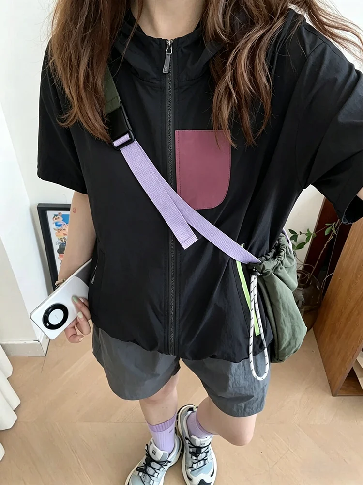 Zipper Hooded Short Sleeve Ice Silk Men's Summer Lightweight Outdoor Sun Protection Quick Dry Cycling Clothing Unisex Fashion...
Zipper Hooded Short Sleeve Ice Silk Men's Summer Lightweight Outdoor Sun Protection Quick Dry Cycling Clothing Unisex Fashion...