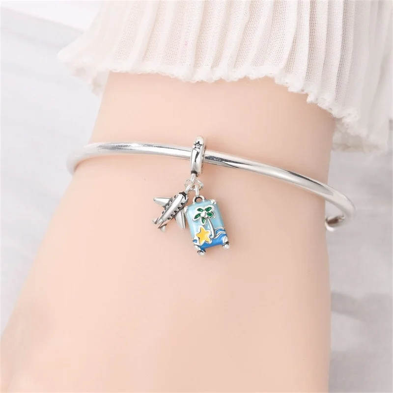 Hot Sales 925 Sterling Travel Two-Piece Silver Charms Beads Fit Original Bracelet DIY For Women Birthday Popular Jewelry Gifts
Hot Sales 925 Sterling Travel Two-Piece Silver Charms Beads Fit Original Bracelet DIY For Women Birthday Popular Jewelry Gifts