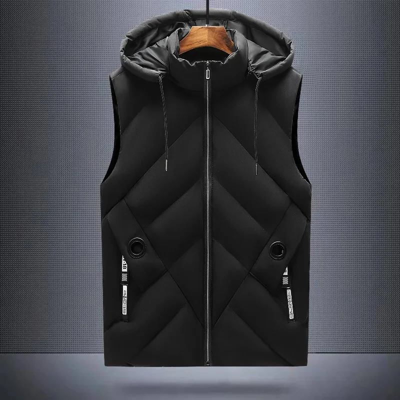 Men's Cotton Vest Plus Size Hooded Jacket Youth Slims Smooths Silhouette Warm Cotton Thickened Detachable Hat Vest Coat
Men's Cotton Vest Plus Size Hooded Jacket Youth Slims Smooths Silhouette Warm Cotton Thickened Detachable Hat Vest Coat