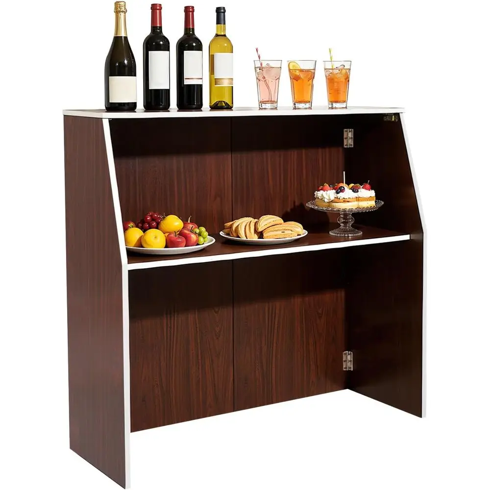 Portable Folding Bar with Top and Lower Shelves, Mobile Bartending Table Cabinet Station, Suitable for Parties and Outdoor Event
Portable Folding Bar with Top and Lower Shelves, Mobile Bartending Table Cabinet Station, Suitable for Parties and Outdoor Event
