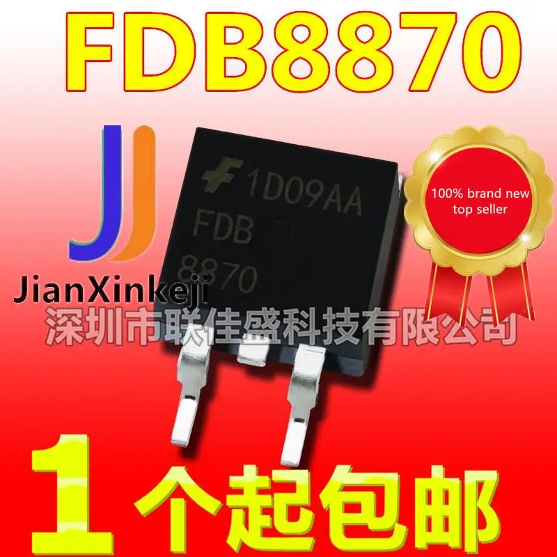 10pcs 100% orginal new in stock FDB8870 8870 160A 30V N-channel MOS tube field effect tube TO-263
10pcs 100% orginal new in stock FDB8870 8870 160A 30V N-channel MOS tube field effect tube TO-263