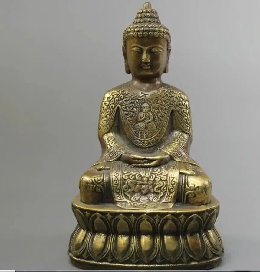 Rare Chinese Copper Bronze Buddha Tantric Sakyamuni Crown Buddha Tathagata Home Ornament
Rare Chinese Copper Bronze Buddha Tantric Sakyamuni Crown Buddha Tathagata Home Ornament