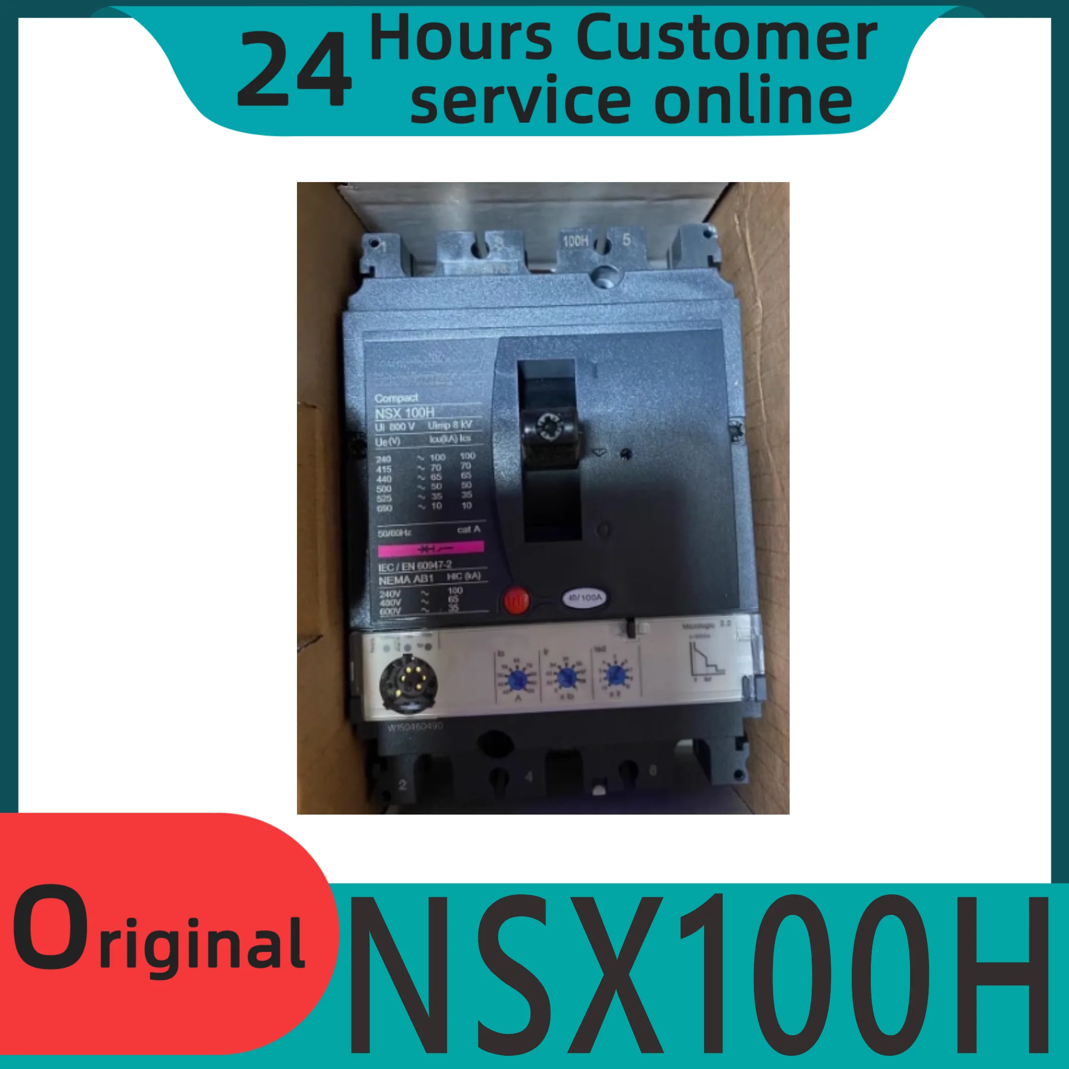 Новый оригинальный автоматический выключатель в литом корпусе NSX100H MIC 2,2 100 3PF LV 429790
Новый оригинальный автоматический выключатель в литом корпусе NSX100H MIC 2,2 100 3PF LV 429790