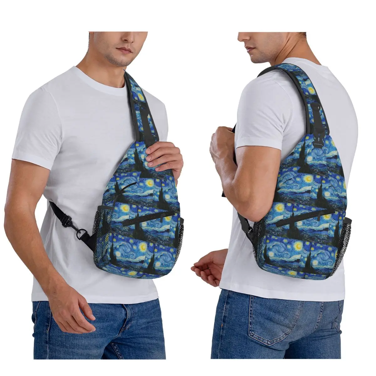 The Starry Night By Vincent Van Gogh Chest Bag Men Sling Crossbody Backpack Chest Bag Traveling Hiking Daypack Shoulder Bag
The Starry Night By Vincent Van Gogh Chest Bag Men Sling Crossbody Backpack Chest Bag Traveling Hiking Daypack Shoulder Bag