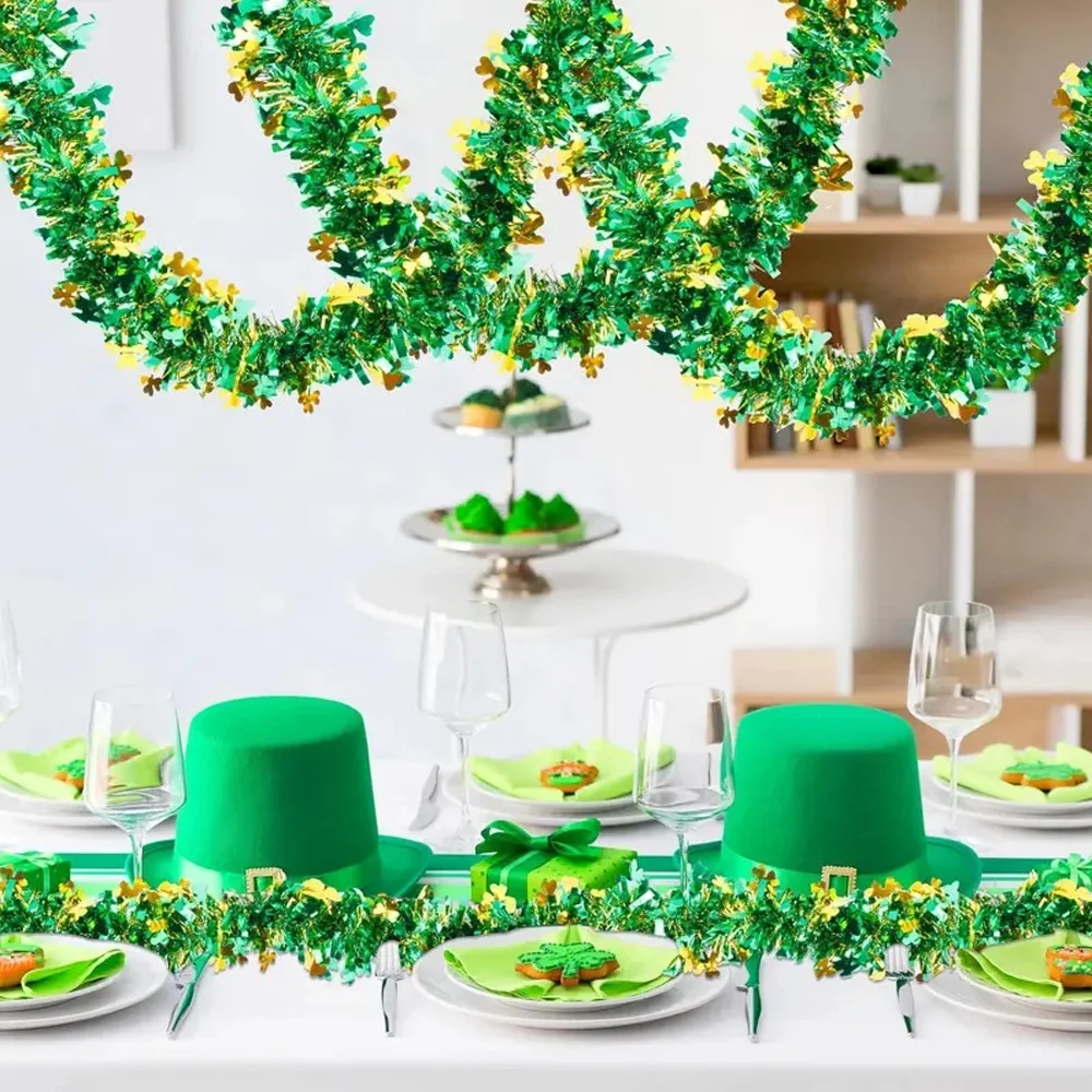 2x2m Shamrock Wire Wreath with Shimmering Ribbon, St. Patrick's Day Green Stripes, Perfect for Parties/Home/Holiday Decor
2x2m Shamrock Wire Wreath with Shimmering Ribbon, St. Patrick's Day Green Stripes, Perfect for Parties/Home/Holiday Decor