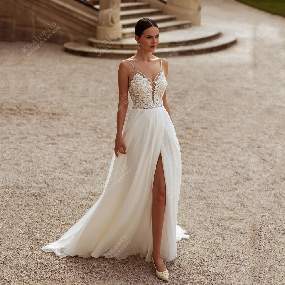 Vintage Wedding Dresses Sweetheart Bridal Gowns Lace Appliques Sexy High Slit Robes Glamorous Vestidos De Novia Customized 2025
Vintage Wedding Dresses Sweetheart Bridal Gowns Lace Appliques Sexy High Slit Robes Glamorous Vestidos De Novia Customized 2025