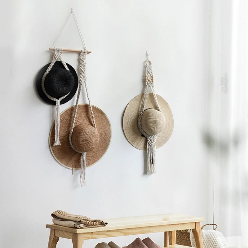 1PC Boho Cotton Hanging Caps Holder Organizer Display Hat Scarf Organizer Rack Macrame Tapestry Hat Hanger Wall Storage
1PC Boho Cotton Hanging Caps Holder Organizer Display Hat Scarf Organizer Rack Macrame Tapestry Hat Hanger Wall Storage