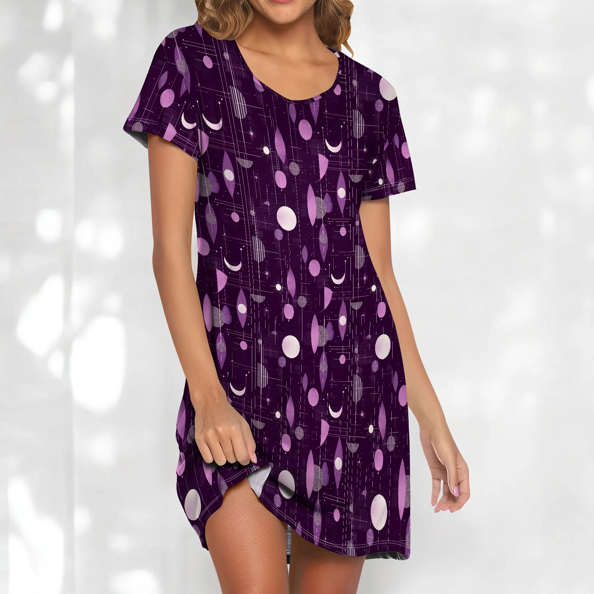 Black Girl Magic Galaxy Dress S-3XL Purple Moon Phase Print for African American Night Out Look
Black Girl Magic Galaxy Dress S-3XL Purple Moon Phase Print for African American Night Out Look