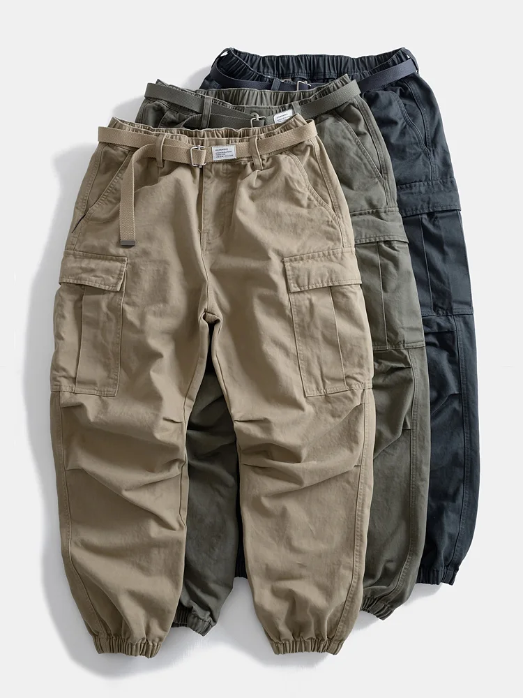 Мужские брюки-карго из плотного хлопка свободного кроя с широкими штанинами, повседневные брюки в стиле Harlan с множеством карманов
Мужские брюки-карго из плотного хлопка свободного кроя с широкими штанинами, повседневные брюки в стиле Harlan с множеством карманов