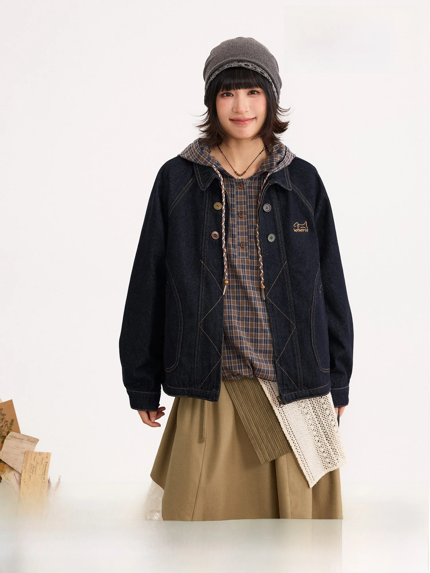 Loose Fit Vintage Women's Denim Jaet Spring Original Brand Casual Versatile Color Bule Detail Cotton Blend Coat
Loose Fit Vintage Women's Denim Jaet Spring Original Brand Casual Versatile Color Bule Detail Cotton Blend Coat