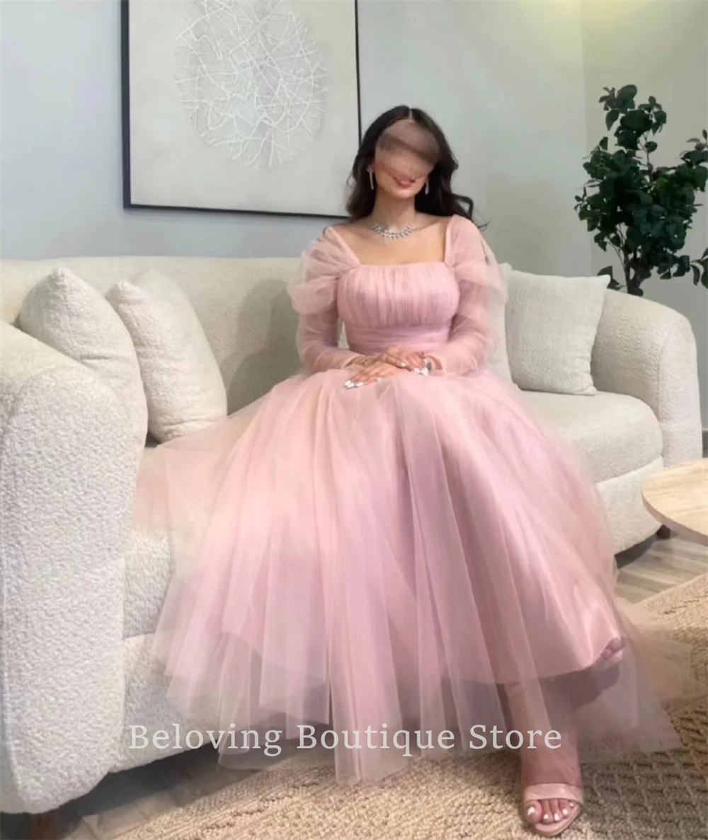 New Elegant A Line Prom Dresses Custom Made Pink Simple Evening Dresses Long Sleeves Tulle Cocktail Party Dress Engagement Gowns
New Elegant A Line Prom Dresses Custom Made Pink Simple Evening Dresses Long Sleeves Tulle Cocktail Party Dress Engagement Gowns
