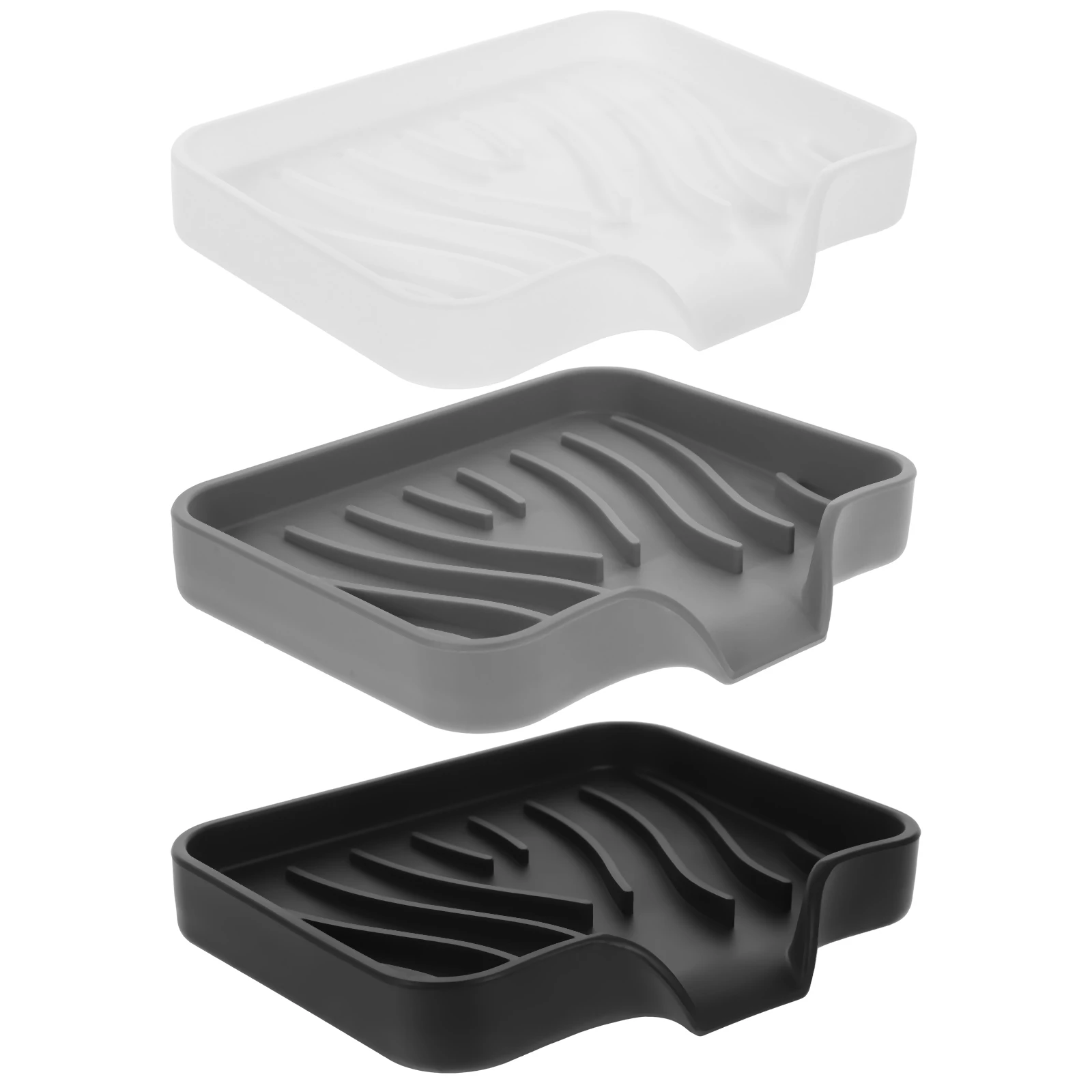 3pcs Silicone Dish Holder Storage Tray For Bathroom Kitchen Self-Draining Anti-Slip Soap Container Countertop Organizer
3pcs Silicone Dish Holder Storage Tray For Bathroom Kitchen Self-Draining Anti-Slip Soap Container Countertop Organizer