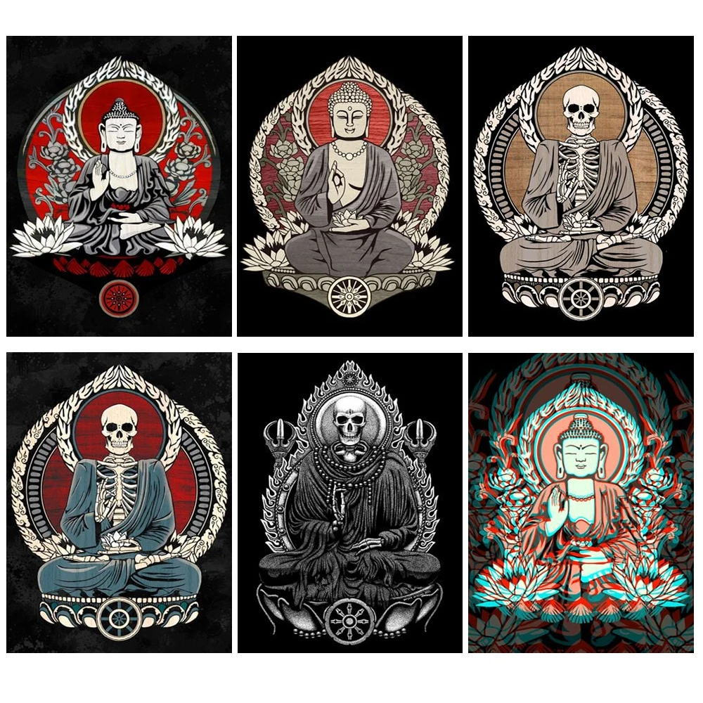 Religion Dead Buddha Cherry Skeleton Skull Bodhi Gautama Wall Art Canvas Painting Wall Pictures For Living Room Decor Unframed 
Religion Dead Buddha Cherry Skeleton Skull Bodhi Gautama Wall Art Canvas Painting Wall Pictures For Living Room Decor Unframed