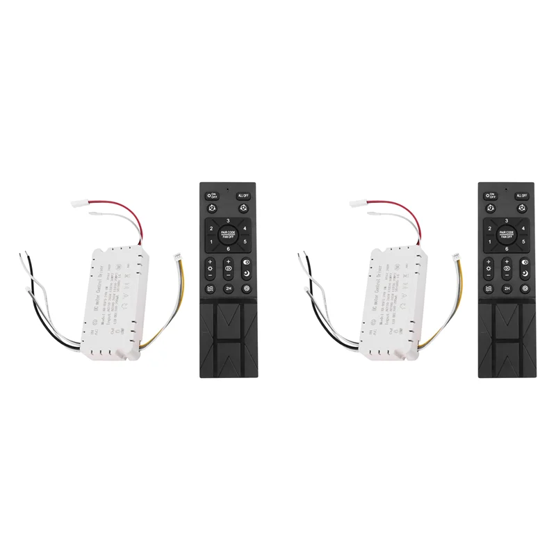 AB41-2X Ceiling Fan Remote Control Kit With 6 Speed Settings, Replacement Ceiling Fan Remote, Dimming Controls, 110-265V
AB41-2X Ceiling Fan Remote Control Kit With 6 Speed Settings, Replacement Ceiling Fan Remote, Dimming Controls, 110-265V