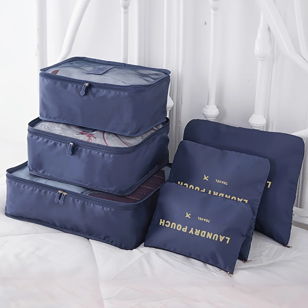 6pcs Solid Color Travel Packing Cubes Set - Space-Saving Organizer for Clothes, Shoes & Underwear, Durable Foldable Bags, Ideal
6pcs Solid Color Travel Packing Cubes Set - Space-Saving Organizer for Clothes, Shoes & Underwear, Durable Foldable Bags, Ideal